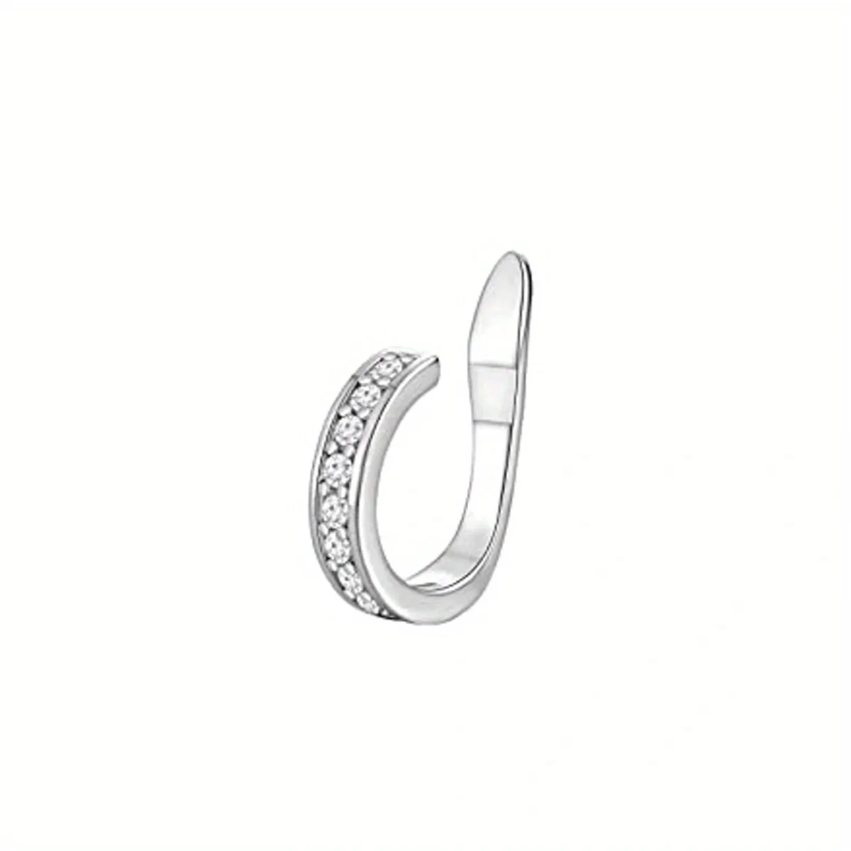 1Pc Hypoallergenic Huggie Earring Cuff for Women Men Sparkling Cubic Zerconia Fake Cartilage Clip On Earing No Piercing Jewelry