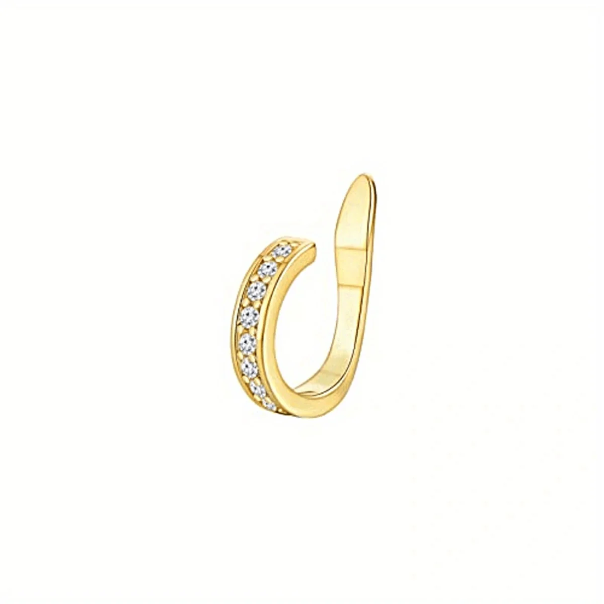1Pc Hypoallergenic Huggie Earring Cuff for Women Men Sparkling Cubic Zerconia Fake Cartilage Clip On Earing No Piercing Jewelry