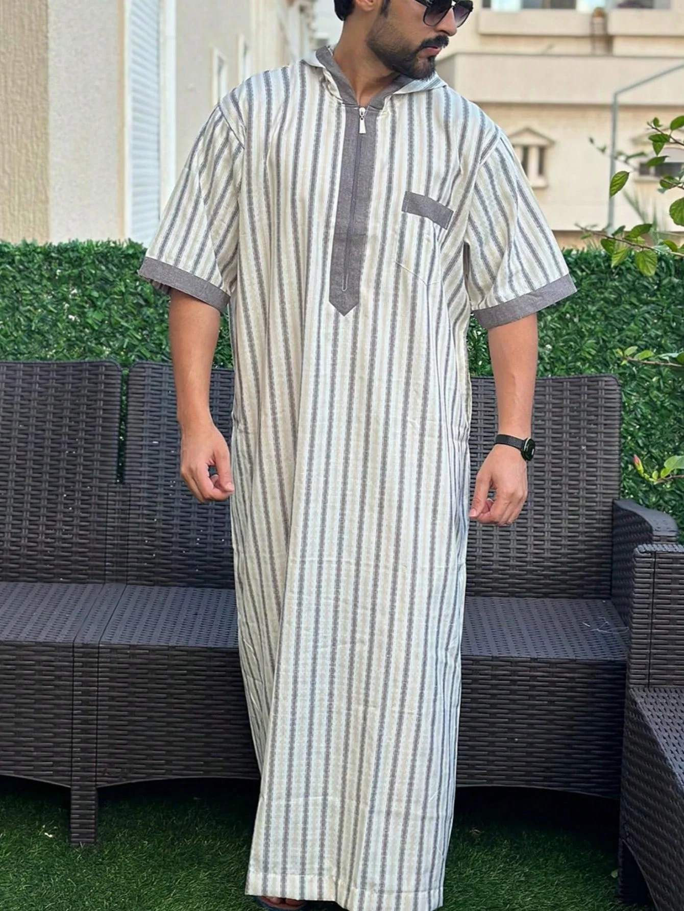 2024 Embroidered Traditional Men Boubou Jalabiyas Jubbah Muslim MEN'S Thobe Morocco Thobes Islamic Clothing Ramadan Robe Abaya