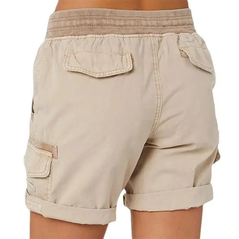 Summer Women Brand Printed High Waist Shorts Fashion Short Pants Female Work Wear Casual Loose Cargo Shorts