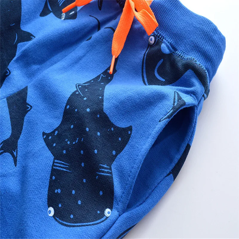 Jumping Meters Children's Animals Print Boys Girls Sweatpants Autumn Spring Sharks Baby Trousers Pants Sport Harm Kids Lose Pant