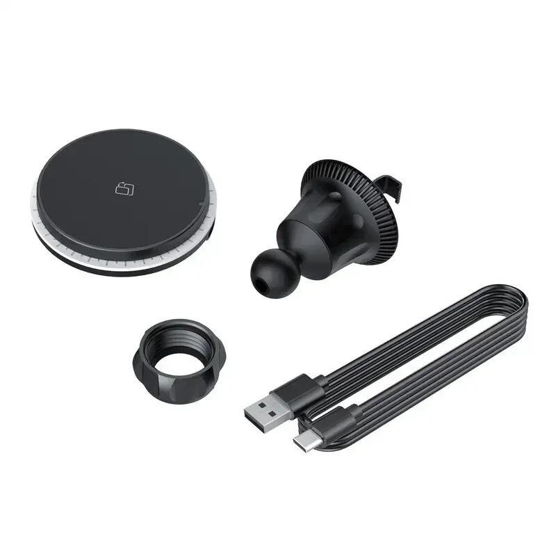 LED/RGB Magnetic Car Wireless Charger For iPhone 12 13 14 15 Pro Max Macsafe Car Phone Holder Stand Mount Fast Charging Station