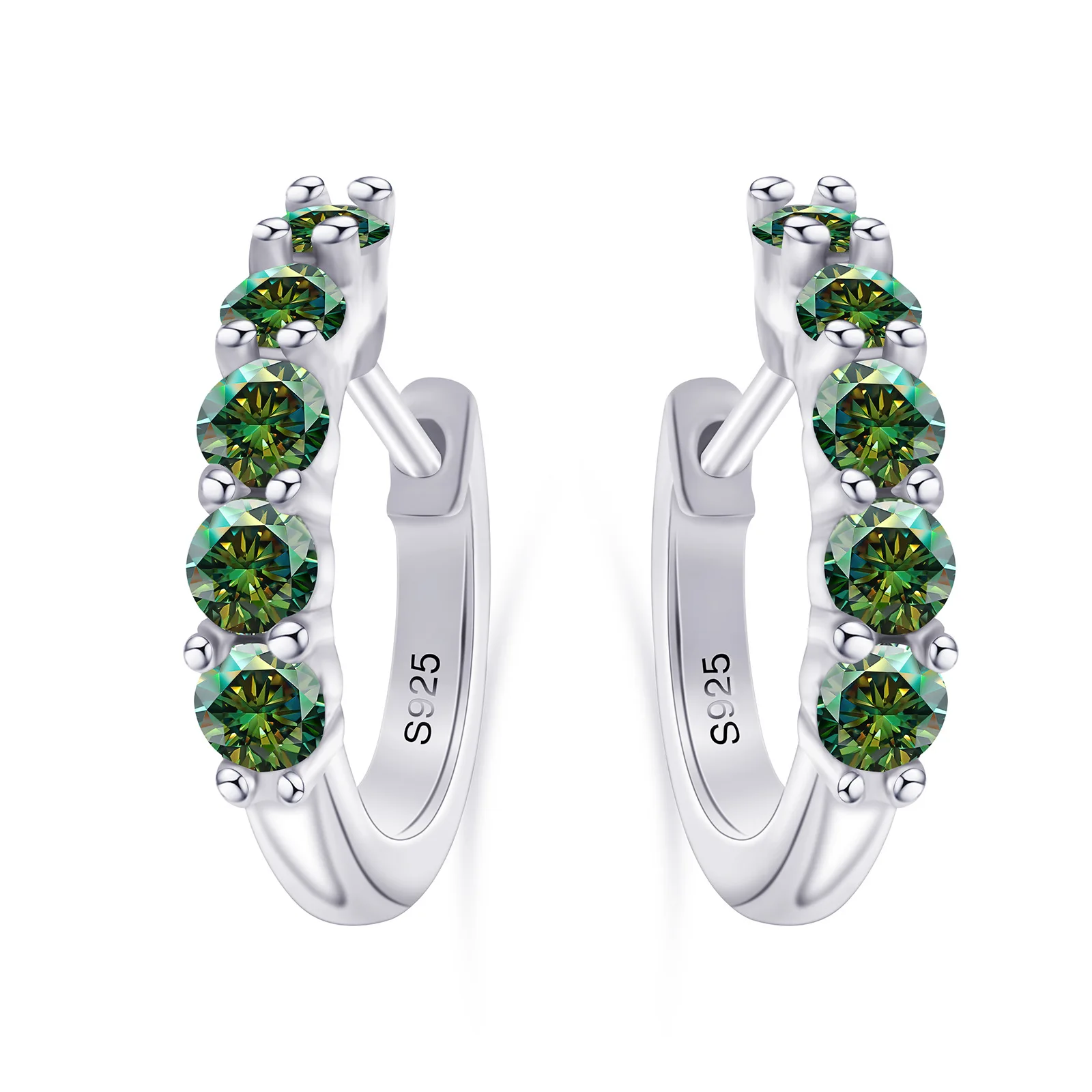 3mm D Color Moissanite Earrings 925 Sterling Sliver Plated White Gold Hoop Earring for Women Wedding Party Fine Jewelry