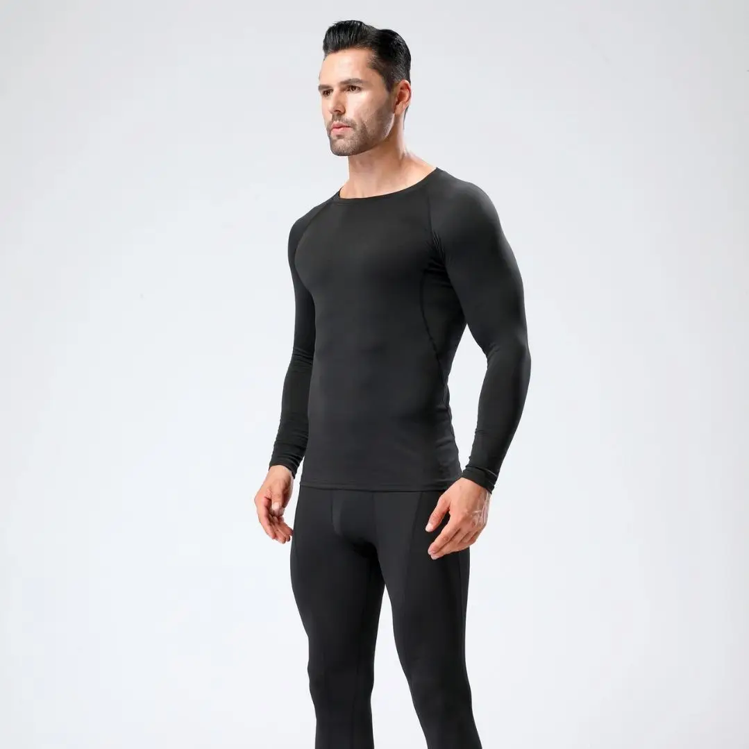 Compression Shirts Men's Rashguard Quick Dry Gym Fitness Shirts Spring Beach Surfing Athletic Sport Running Workout Tops Tees