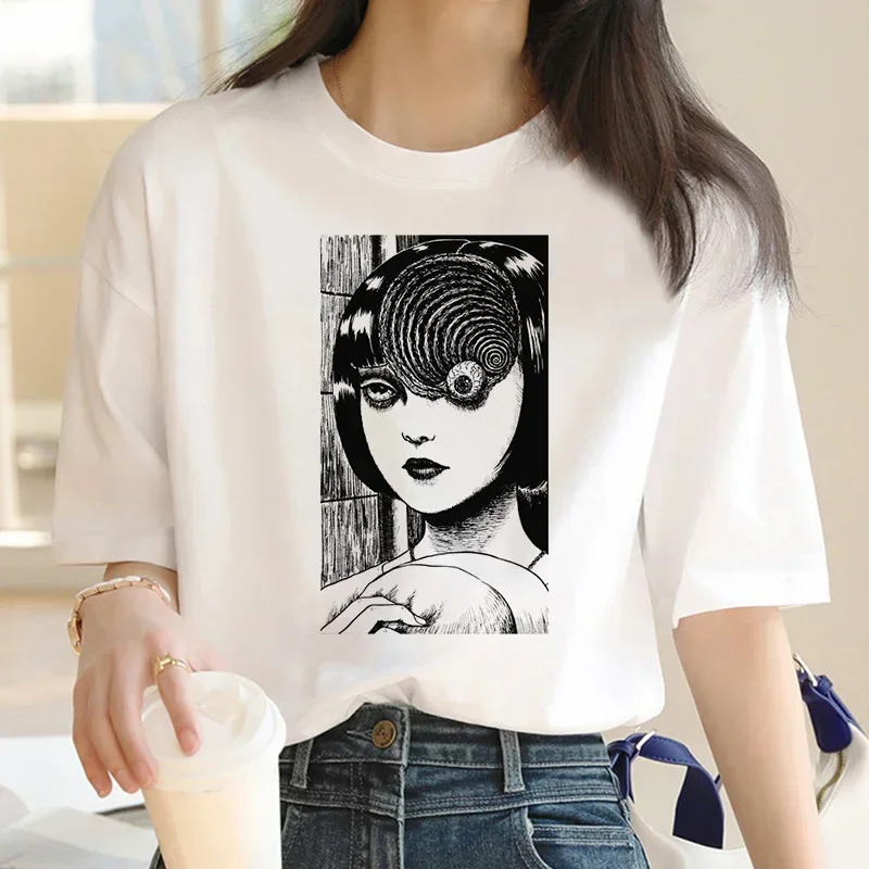 junji ito t-shirt women harajuku kawaii aesthetic kawaii japanese t shirt streetwear tumblr