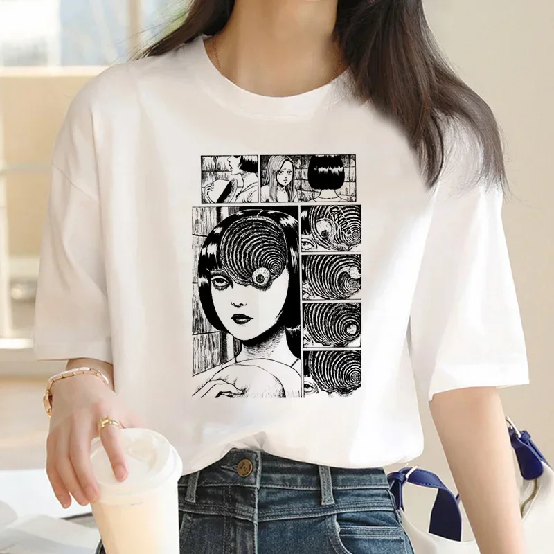 junji ito t-shirt women harajuku kawaii aesthetic kawaii japanese t shirt streetwear tumblr