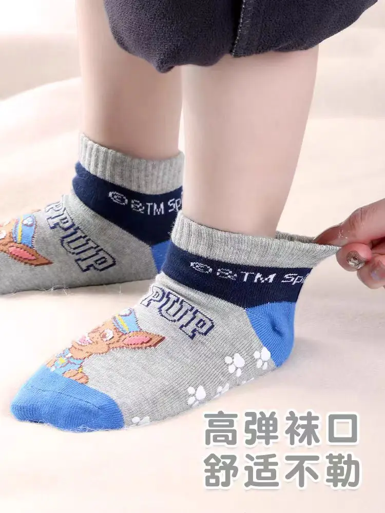 4 Pairs Genuine Paw Patrol Children's Cotton Socks 2-6Ys Floor Socks Playground Non-slip Socks Trampoline Socks Toddler Socks