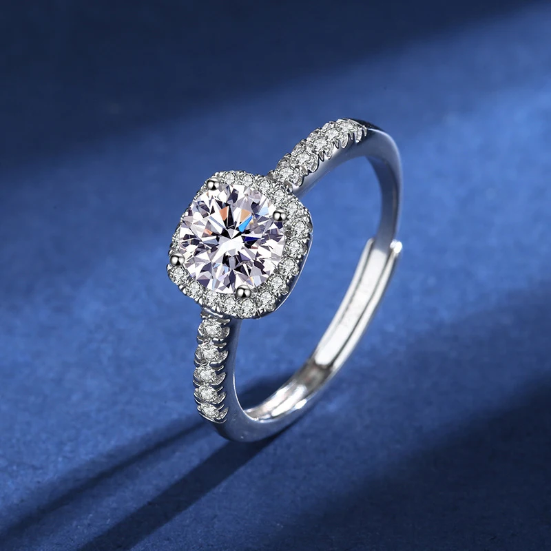 GRA Certificate D VVS1 Moissanite Ring 925 Silver Plating for Women Jewelry Wedding Rings For Men With Pass Diamond Tester Pen
