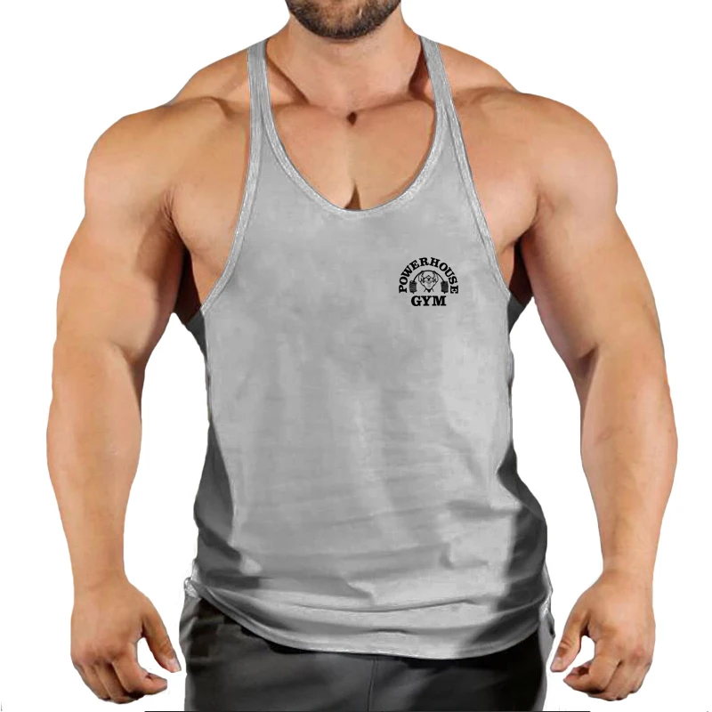 New Arrivals Bodybuilding Stringer Tank Top Gym Sleeveless Shirt Men Fitness Vest Singlet Sportswear Workout Tanktop