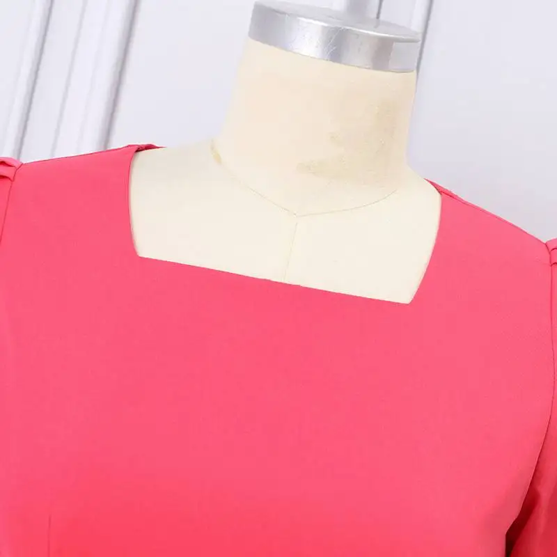 ZANZEA Elegant Korean Women Blouse Chic Puff 3/4 Sleeve Tops Fashion Square Collar Tunics 2024 Summer Vintage Party Shirt Blusas