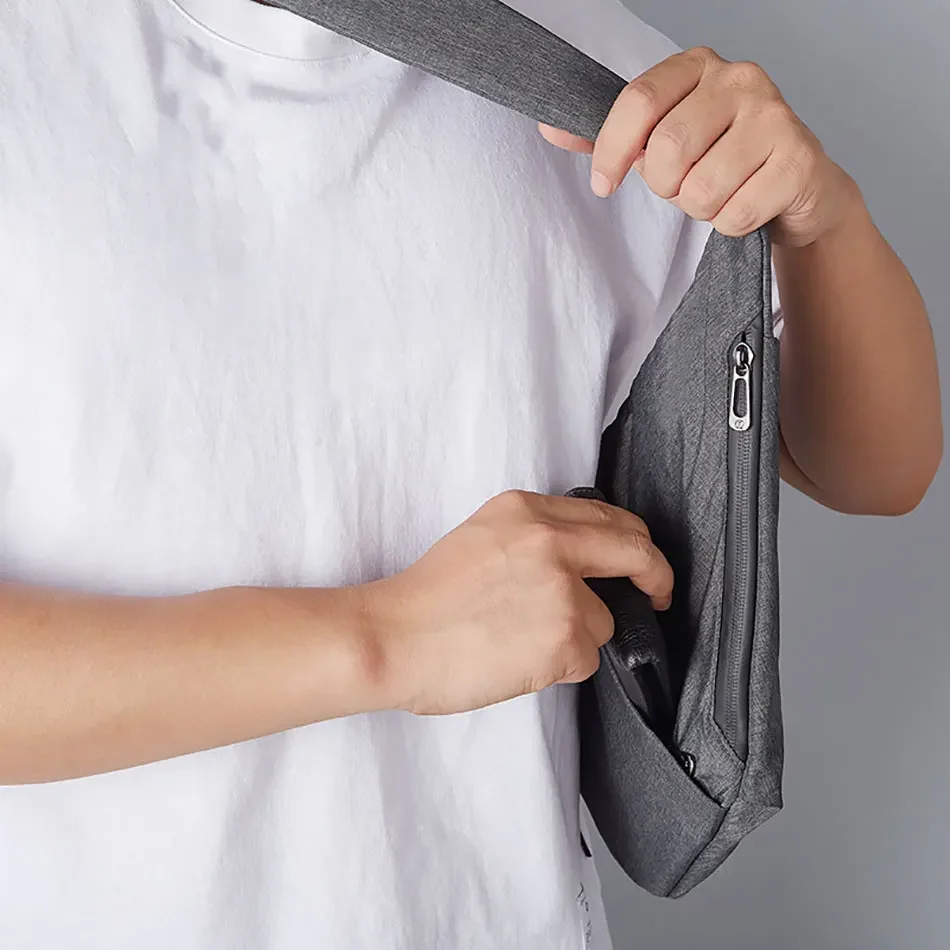 DIENQI Shoulder Bags for Men Thinlight Body Pocket Men's Crossbody Bag Multi-pocket Pouch Anti Theft Security Male Holster Bag