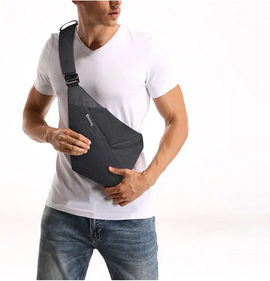 DIENQI Shoulder Bags for Men Thinlight Body Pocket Men's Crossbody Bag Multi-pocket Pouch Anti Theft Security Male Holster Bag