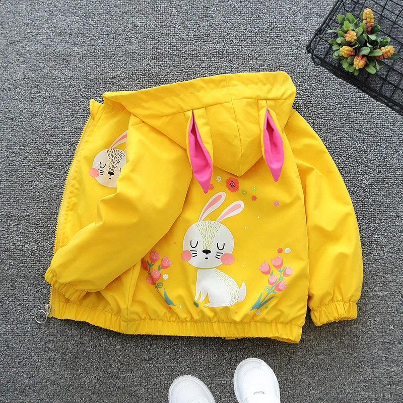Fashion Dogs Baby Boys Jackets Casual Hooded Zipper Kids Windbreaker Coat Cartoon Boys Outerwear 1 2 3 4 5 6 Years Kids Clothes