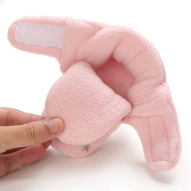 Sweet pink autumn and Winter Plush and Warm Baby Girl Cotton Shoes 0-18 Months Baby Walking Shoes