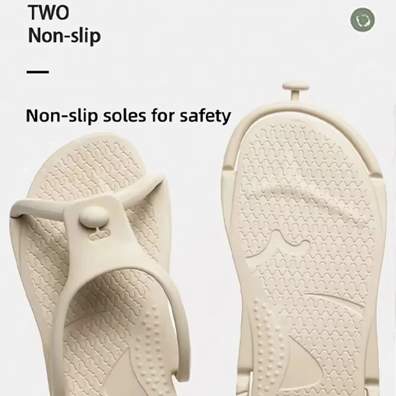 2024 Summer Women Folding Slippers Adults Portable Trip Travel Sandals Couples Indoor Soft Slides Men Beach Non-slip EVA Shoes