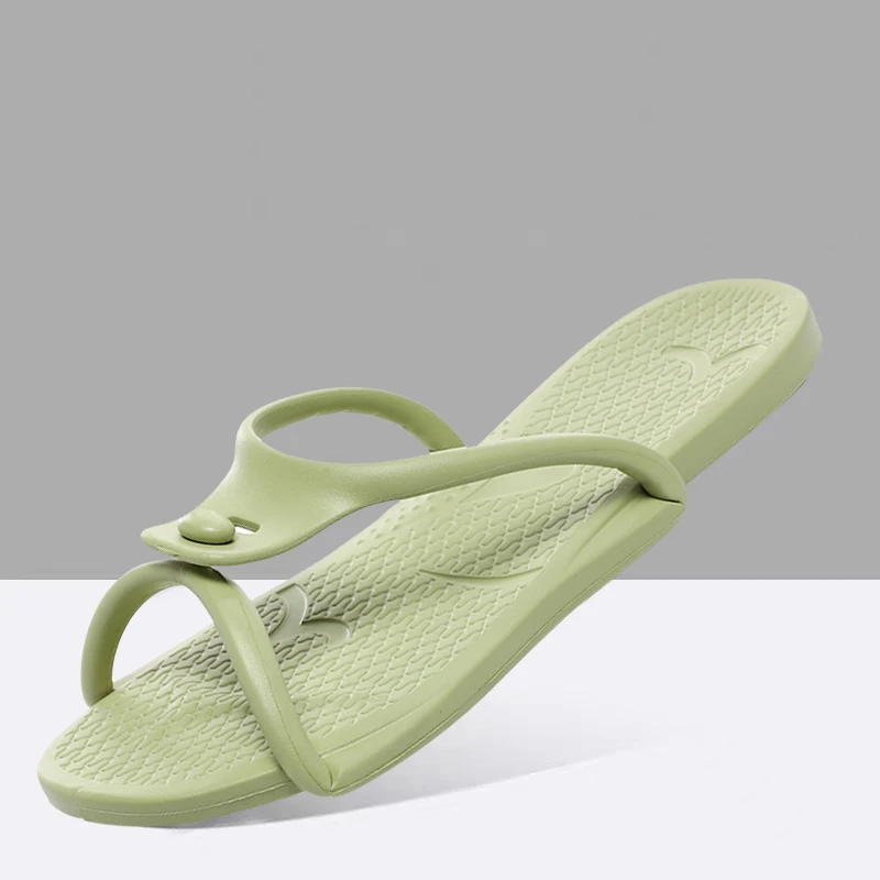 2024 Summer Women Folding Slippers Adults Portable Trip Travel Sandals Couples Indoor Soft Slides Men Beach Non-slip EVA Shoes