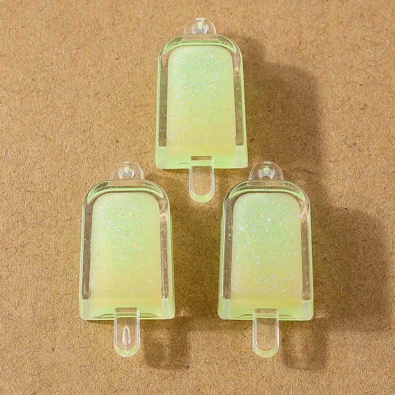 10pcs 34*15mm Resin 3D Simulation Ice Cream Charms Pendant for Earrings Necklace DIY Jewelry Making Accessories Supplies