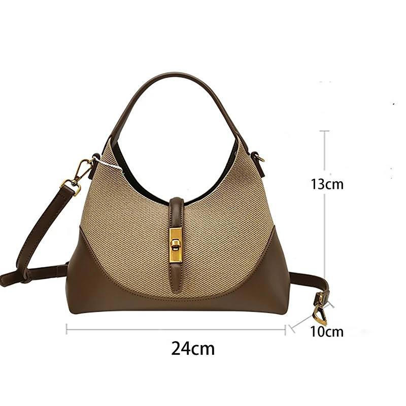 Contrasting color niche design dumpling bag versatile commuter portable shoulder crossbody bag handbag
