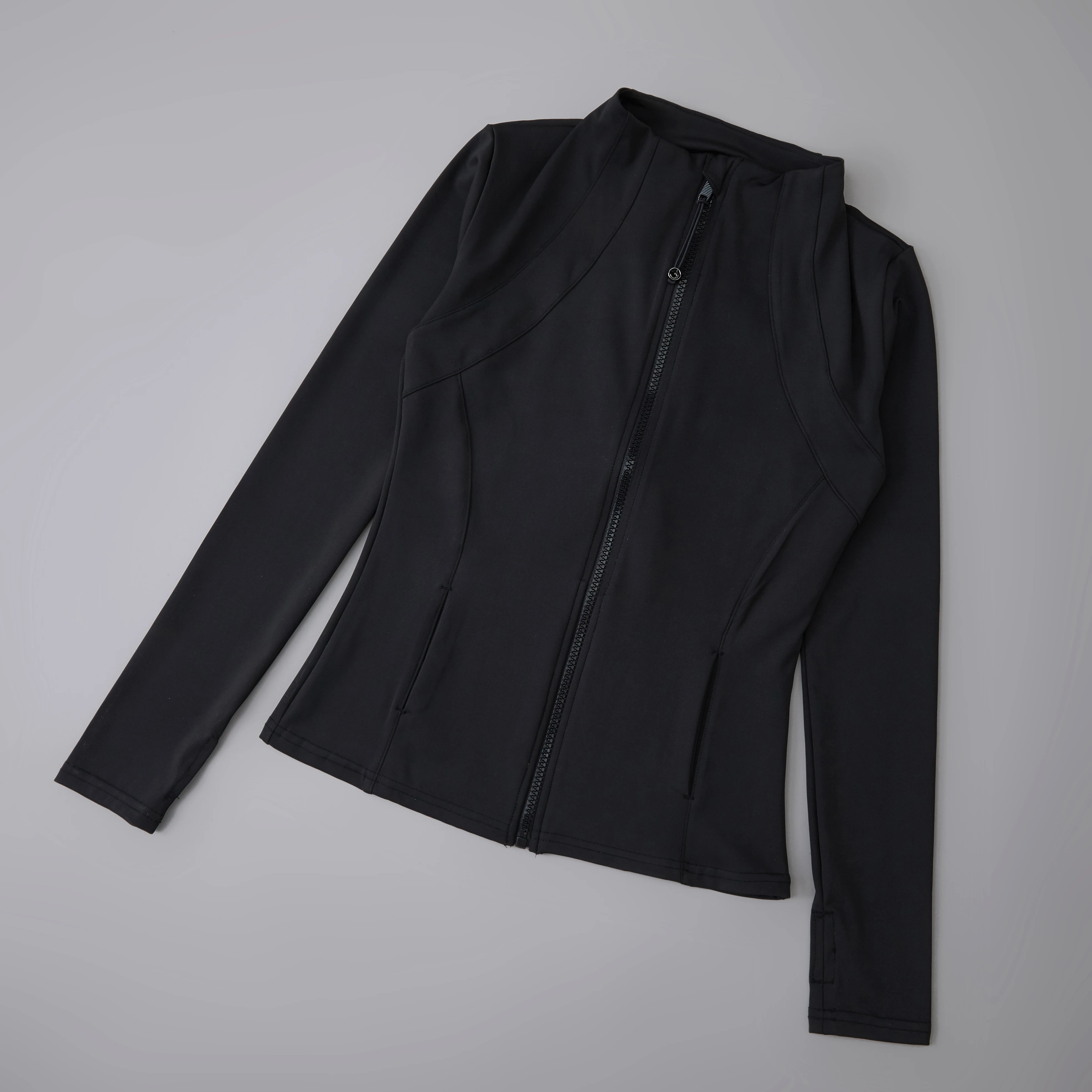 Long Sleeve sport fitness yoga clothing womens fitness crop top coat outfits for women slim yoga jackets zipper sport jacket