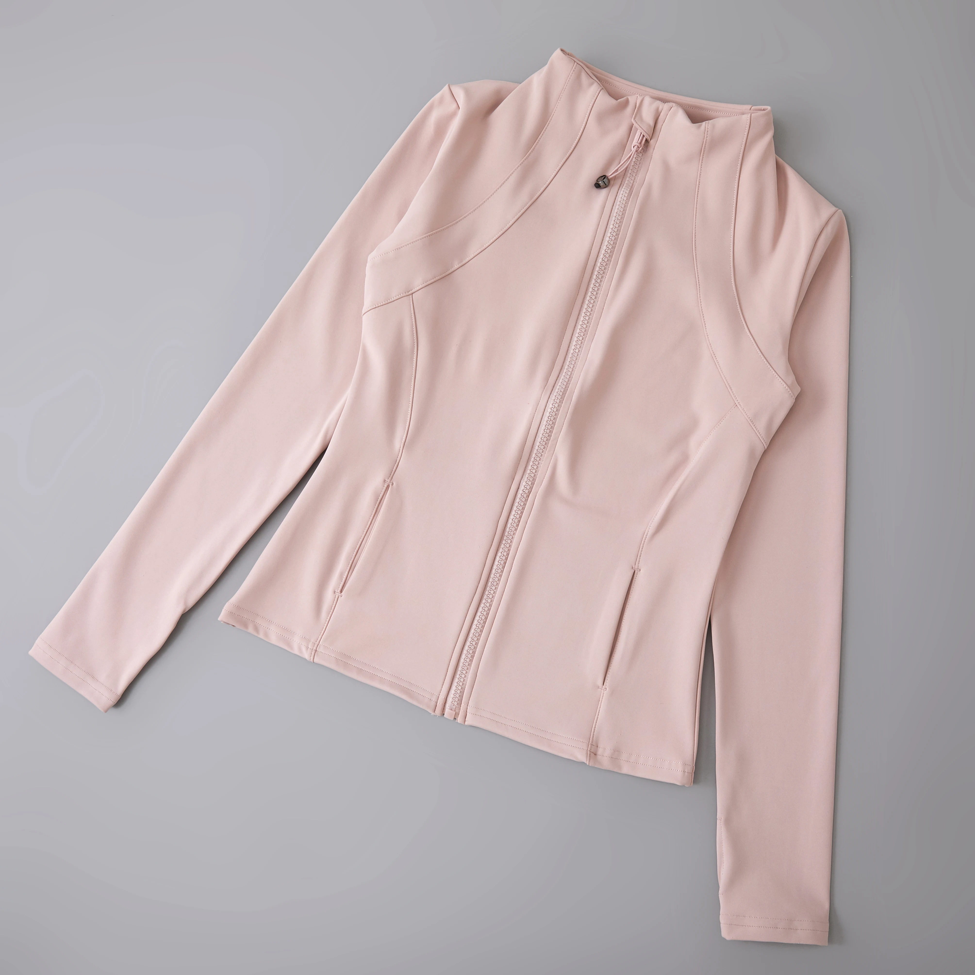 Long Sleeve sport fitness yoga clothing womens fitness crop top coat outfits for women slim yoga jackets zipper sport jacket