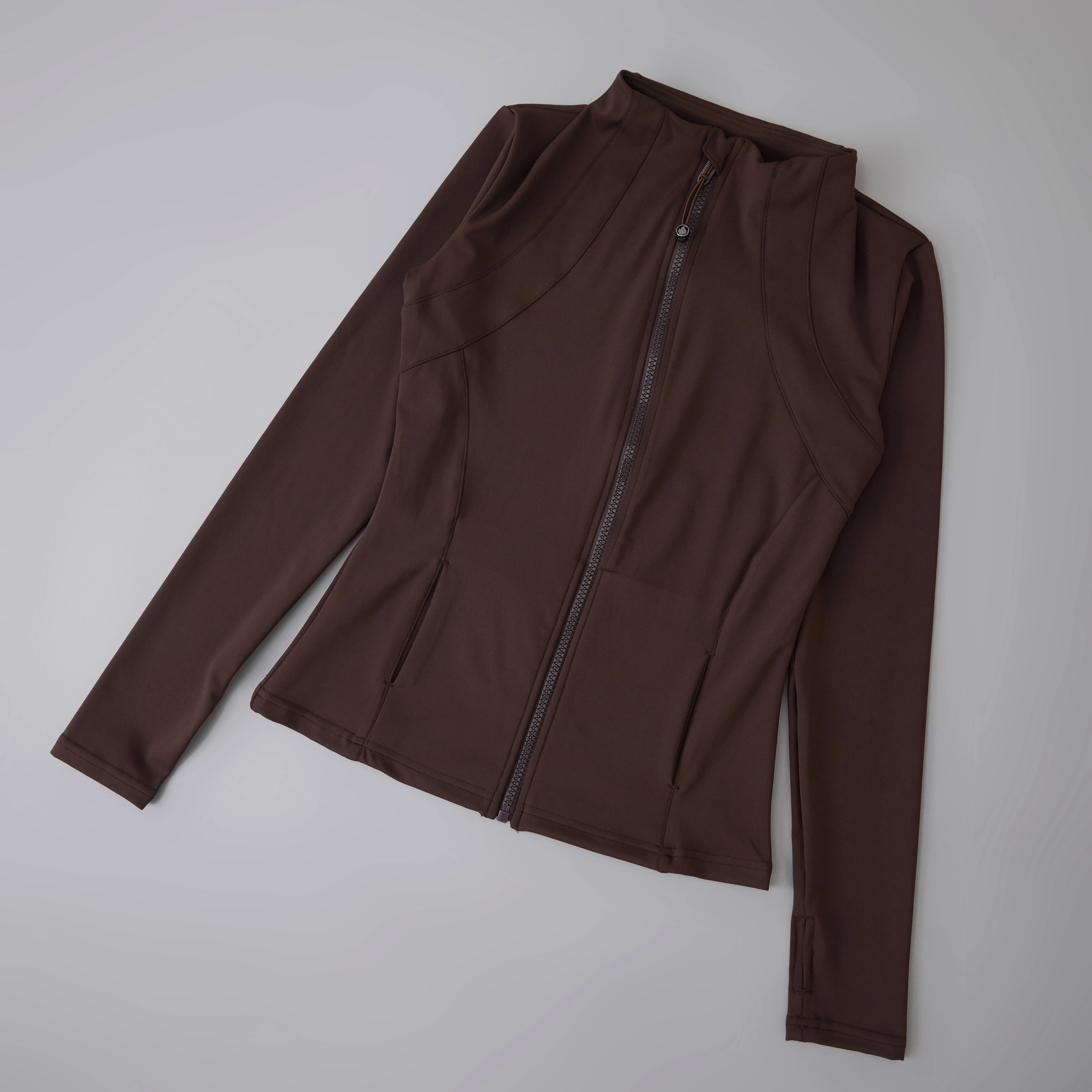 Long Sleeve sport fitness yoga clothing womens fitness crop top coat outfits for women slim yoga jackets zipper sport jacket