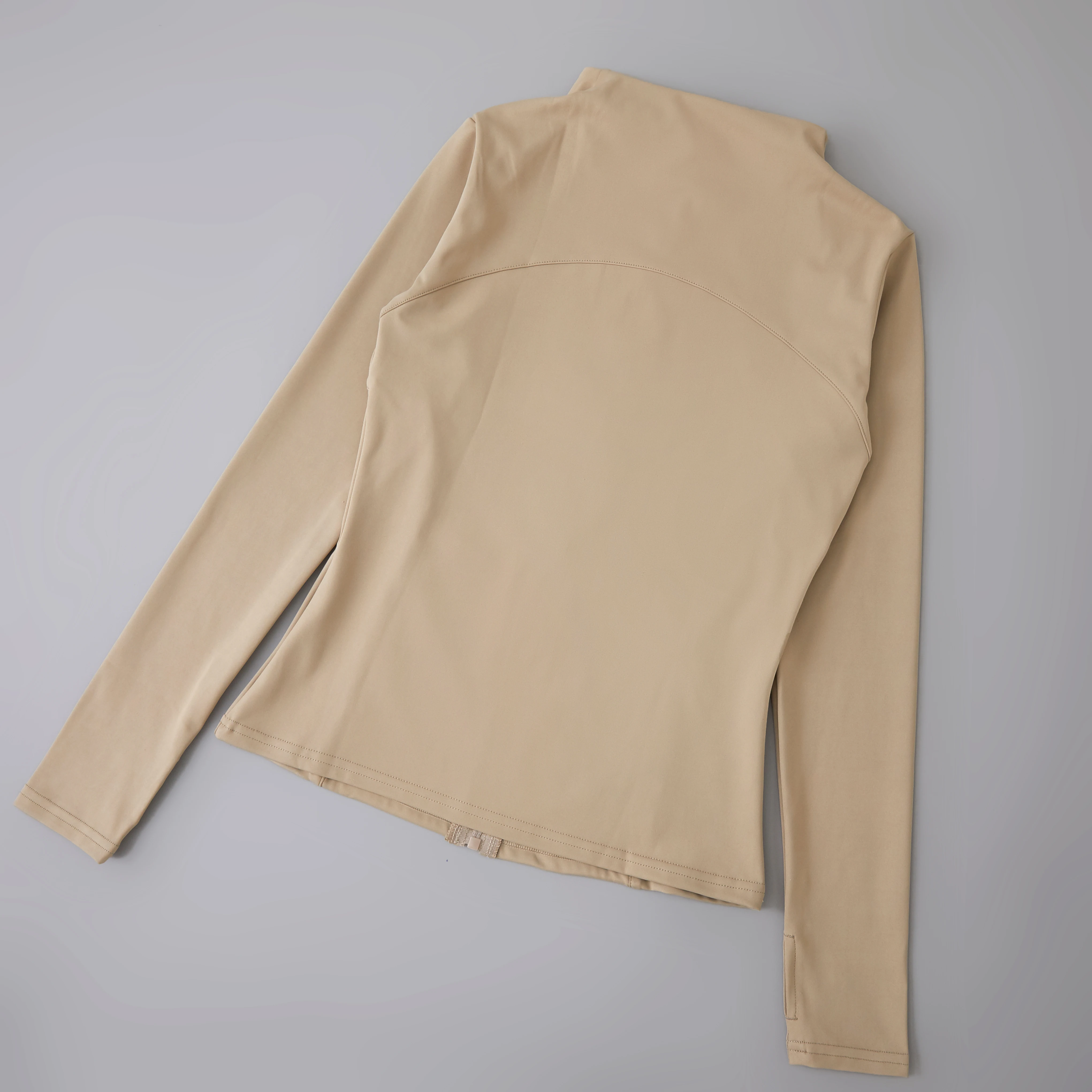 Long Sleeve sport fitness yoga clothing womens fitness crop top coat outfits for women slim yoga jackets zipper sport jacket
