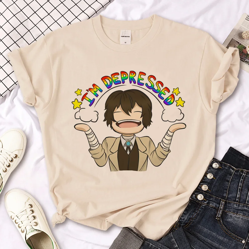 Dazai T-shirts Women Funny Streetwear Summer T Shirt Girl Designer Japanese Clothes Aesthetic Clothes