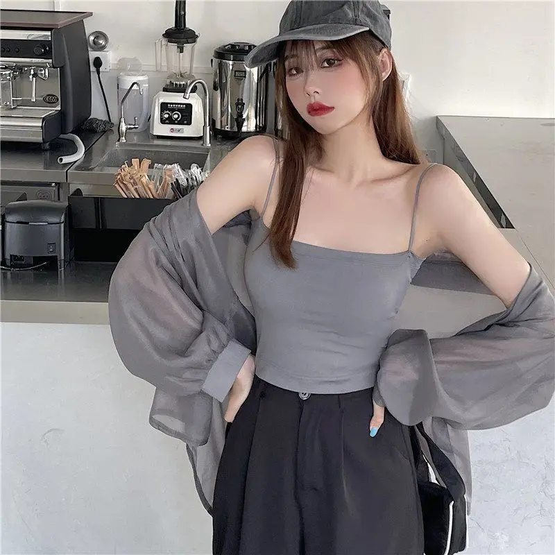 Rimcoy 2024 Summer Sunscreen Shirt for Women All Match Thin Chiffon Blouse Woman Korean Harajuku See Through Loose Shirts Female