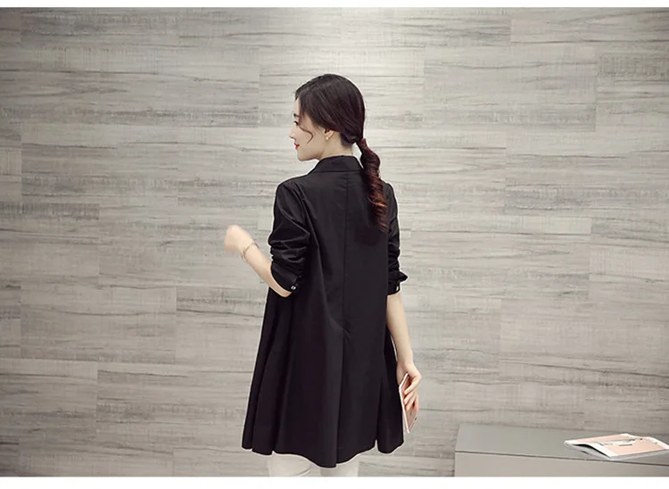 White Shirt Chemises Femmes Loose Type Elegant Blouses Mid-length Style Plus Size Women Clothes Long Sleeve Blouse Shirts