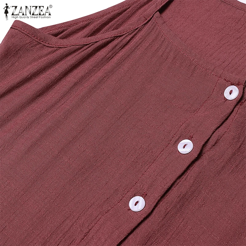 Summer Women Spaghetti Strap Holiday Midi Dress 2024 ZANZEA Stylish Solid Ruffles Sundress Elegant Casual A-line Party Vestidos