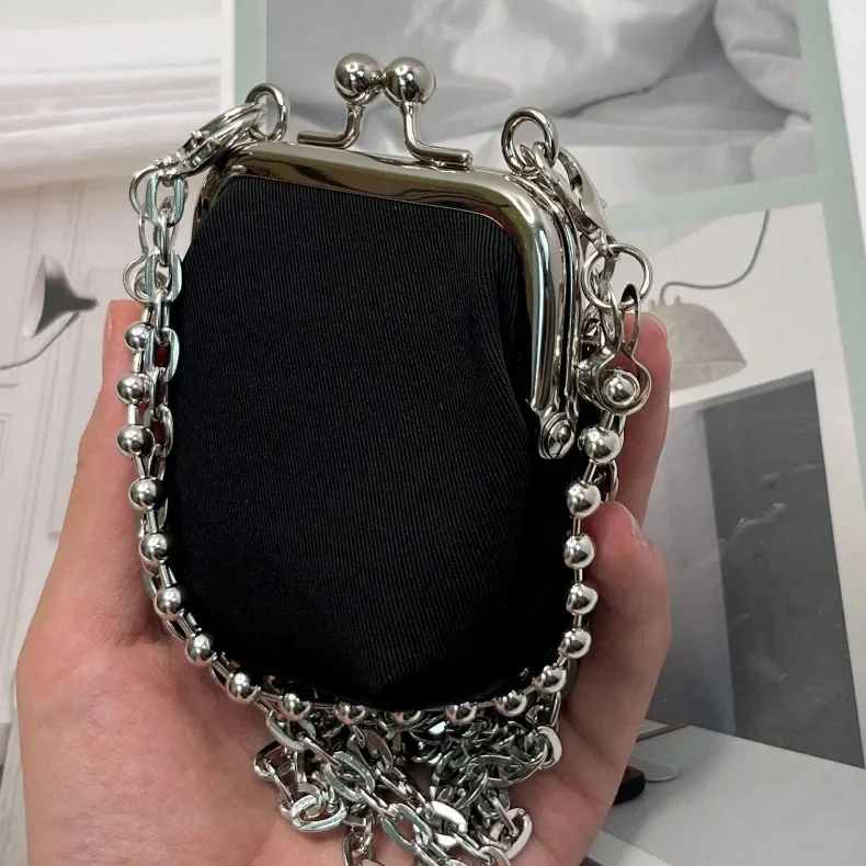 New Clip on Coin Purse for Women High-quality Denim Shoulder Bag Fashionable Lipstick Designer Mini Crossbody Bag