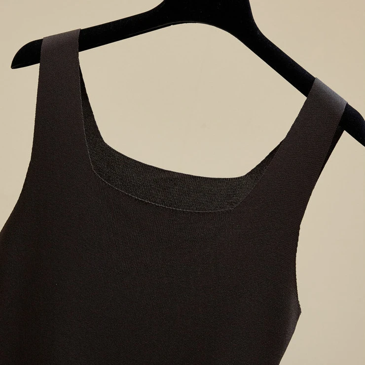 Summer Off Shoulder Tank Tops Women Fitness Short Camis Vest Female Knitted Sexy Square Collar Solid Crop Tops