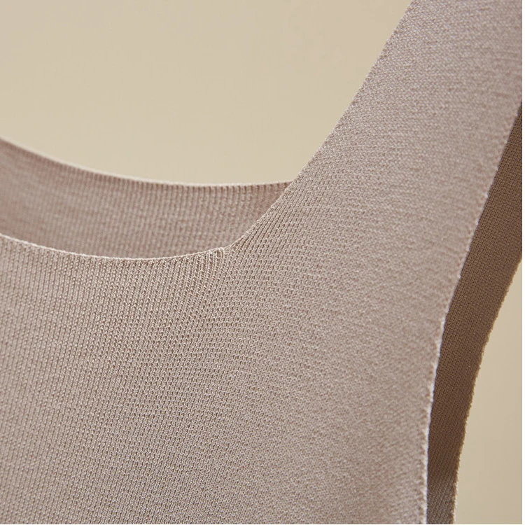 Summer Off Shoulder Tank Tops Women Fitness Short Camis Vest Female Knitted Sexy Square Collar Solid Crop Tops