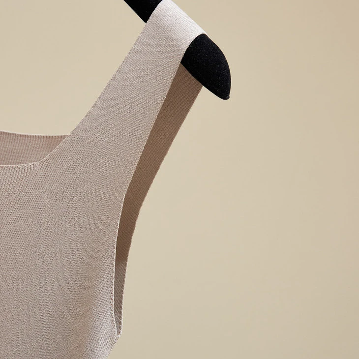 Summer Off Shoulder Tank Tops Women Fitness Short Camis Vest Female Knitted Sexy Square Collar Solid Crop Tops