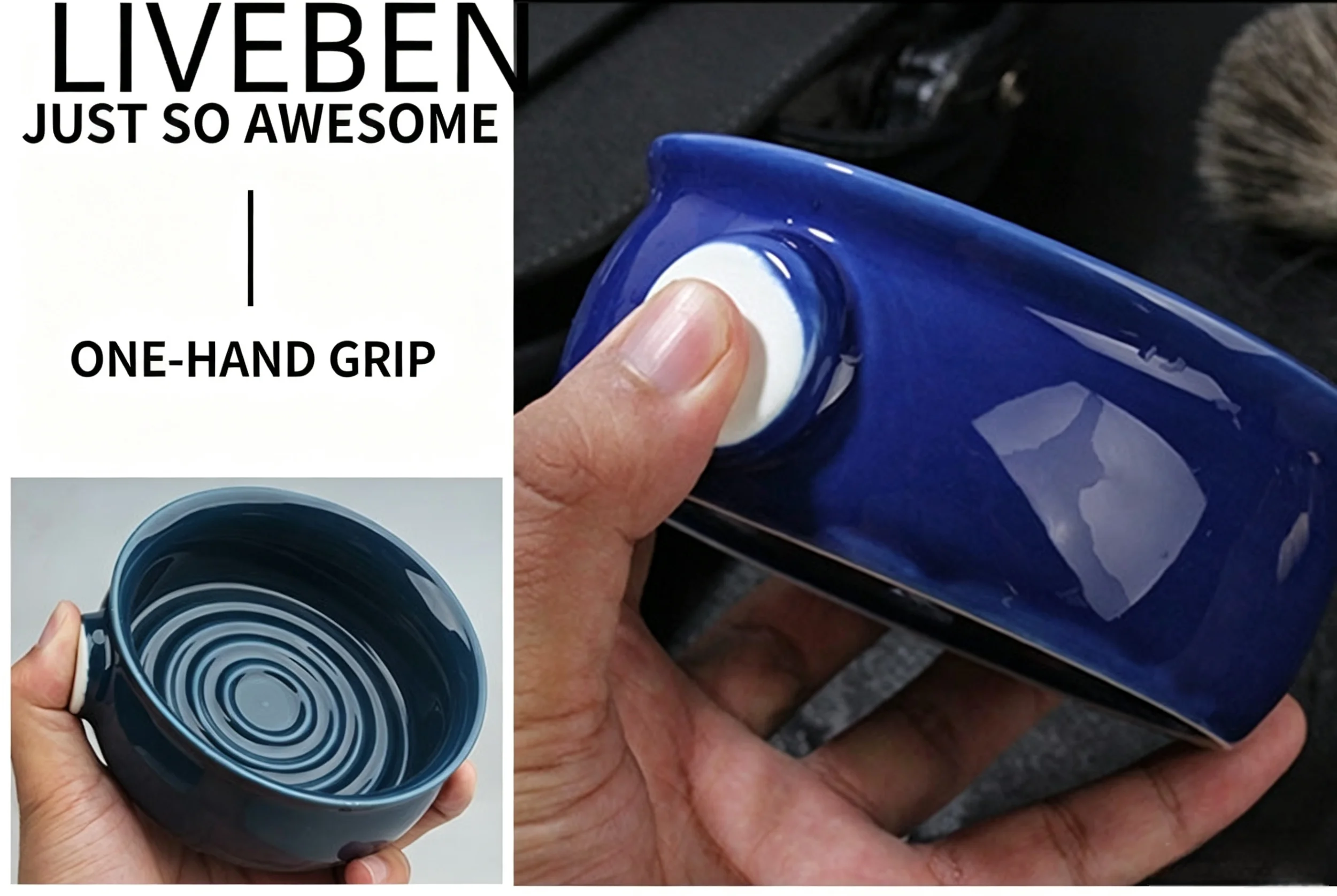 Wide mouth shaving soap, foam making bowl, soft bristled brush, foaming spiral ceramic shaving bowl