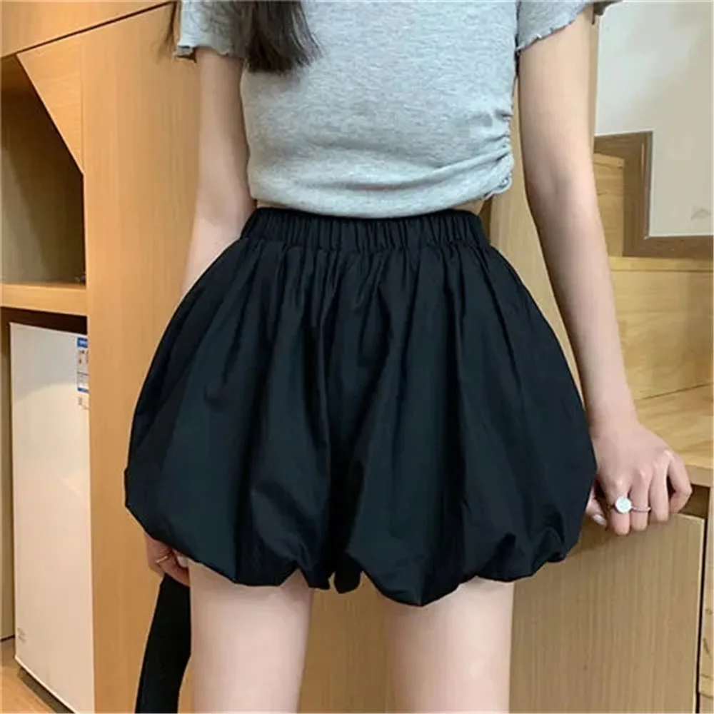 Y2K Elastic High Waist Women Lantern Shorts Summer Fashion Streetwear Casual Sports Shorts Korean All-Match Loose Harajuku Short