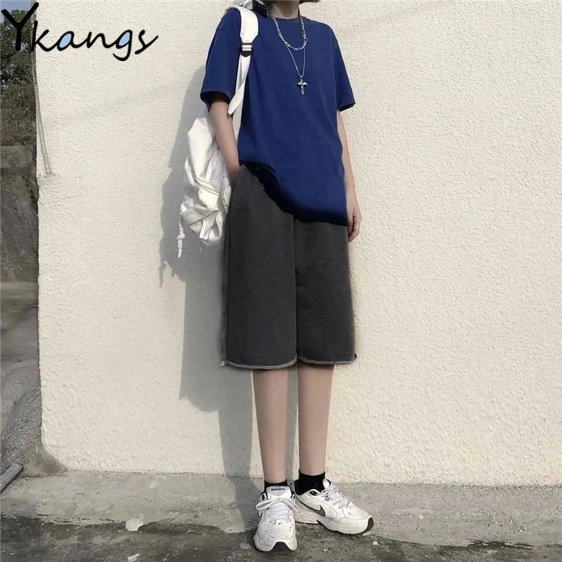 Y2K Elastic High Waist Women Lantern Shorts Summer Fashion Streetwear Casual Sports Shorts Korean All-Match Loose Harajuku Short