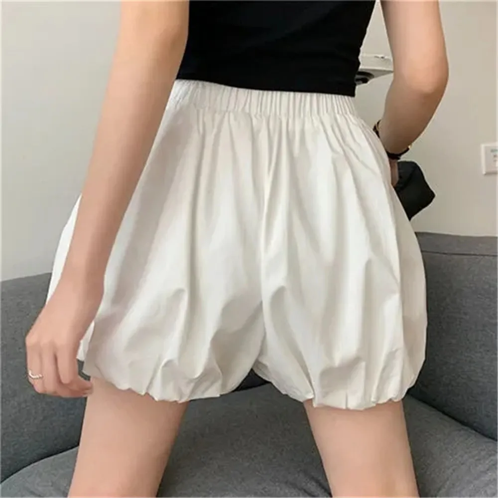 Y2K Elastic High Waist Women Lantern Shorts Summer Fashion Streetwear Casual Sports Shorts Korean All-Match Loose Harajuku Short