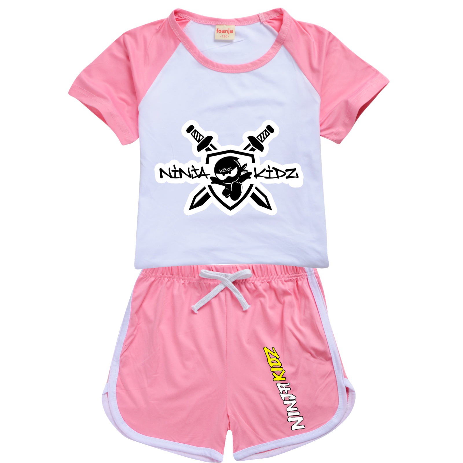 Ninja Kidz Kids Clothes Cotton Sport Tracksuits T-shirts Sweatshirt Suit Cartoon Pattern Set Teenager Baby Boys Girls Clothing