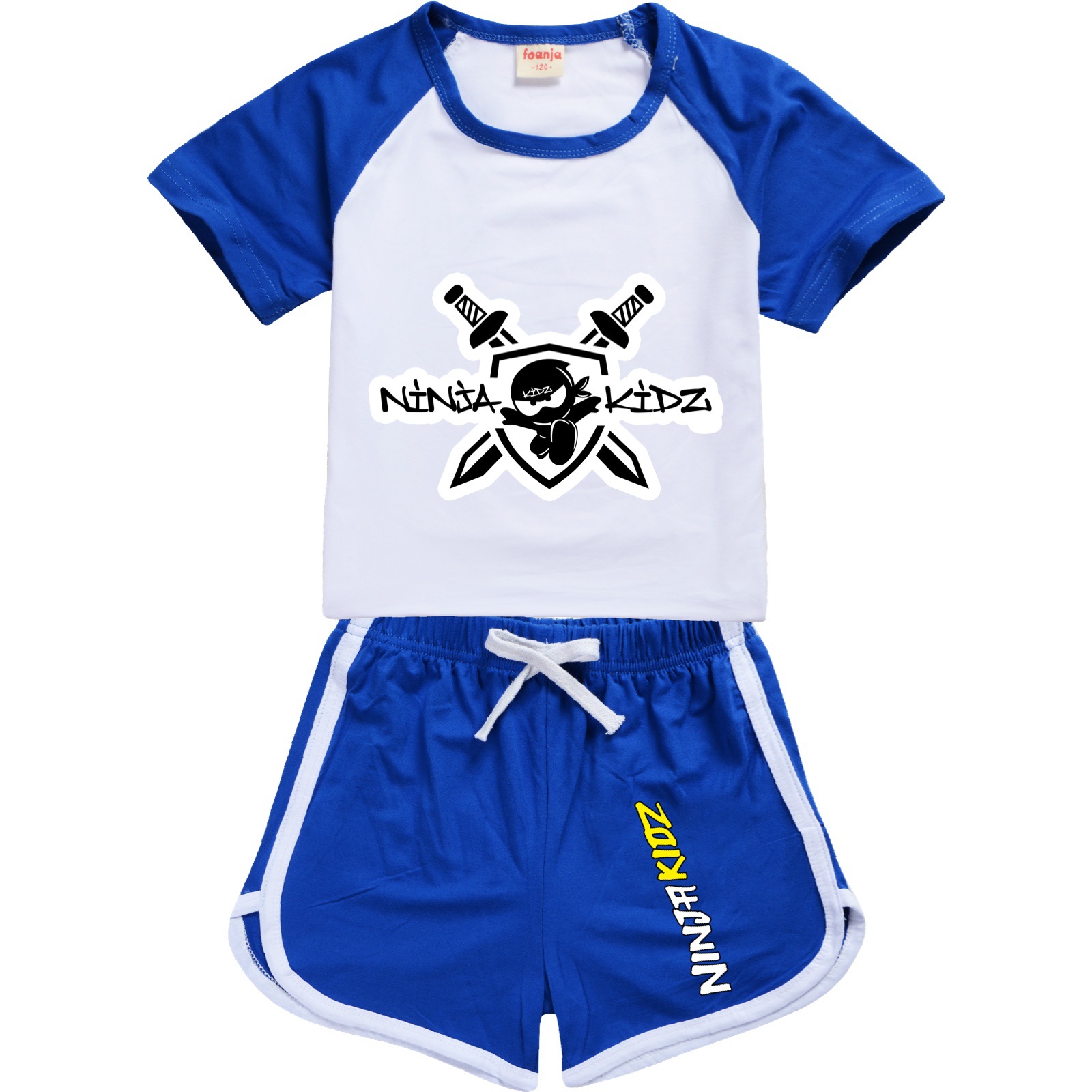 Ninja Kidz Kids Clothes Cotton Sport Tracksuits T-shirts Sweatshirt Suit Cartoon Pattern Set Teenager Baby Boys Girls Clothing