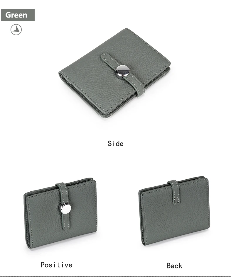 100% Cow Genuine Leather Women's Wallets and Fashion Small Money Bag Luxury Wallet Design Coin Purses Simple Wallet Card Holder