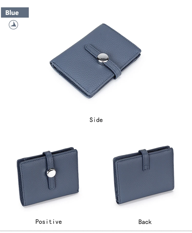 100% Cow Genuine Leather Women's Wallets and Fashion Small Money Bag Luxury Wallet Design Coin Purses Simple Wallet Card Holder