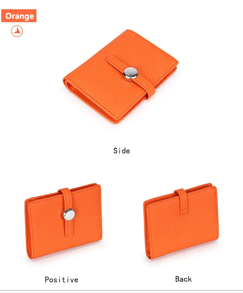 100% Cow Genuine Leather Women's Wallets and Fashion Small Money Bag Luxury Wallet Design Coin Purses Simple Wallet Card Holder