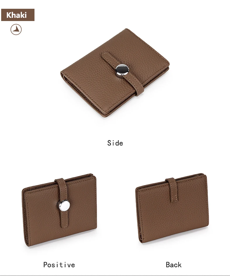 100% Cow Genuine Leather Women's Wallets and Fashion Small Money Bag Luxury Wallet Design Coin Purses Simple Wallet Card Holder