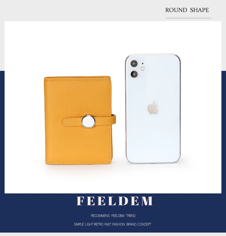 100% Cow Genuine Leather Women's Wallets and Fashion Small Money Bag Luxury Wallet Design Coin Purses Simple Wallet Card Holder