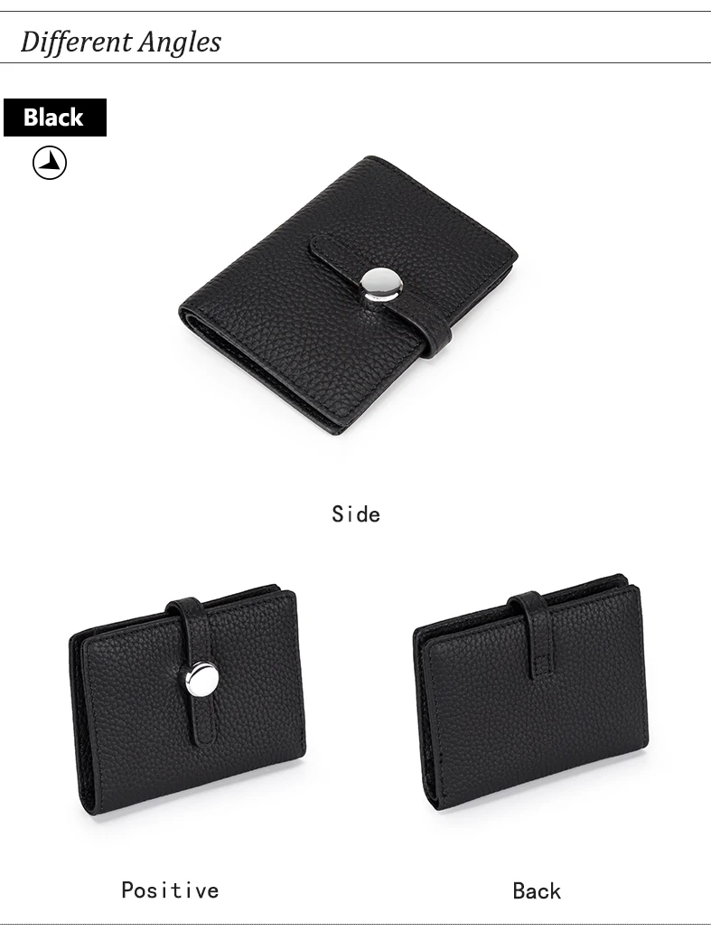 100% Cow Genuine Leather Women's Wallets and Fashion Small Money Bag Luxury Wallet Design Coin Purses Simple Wallet Card Holder