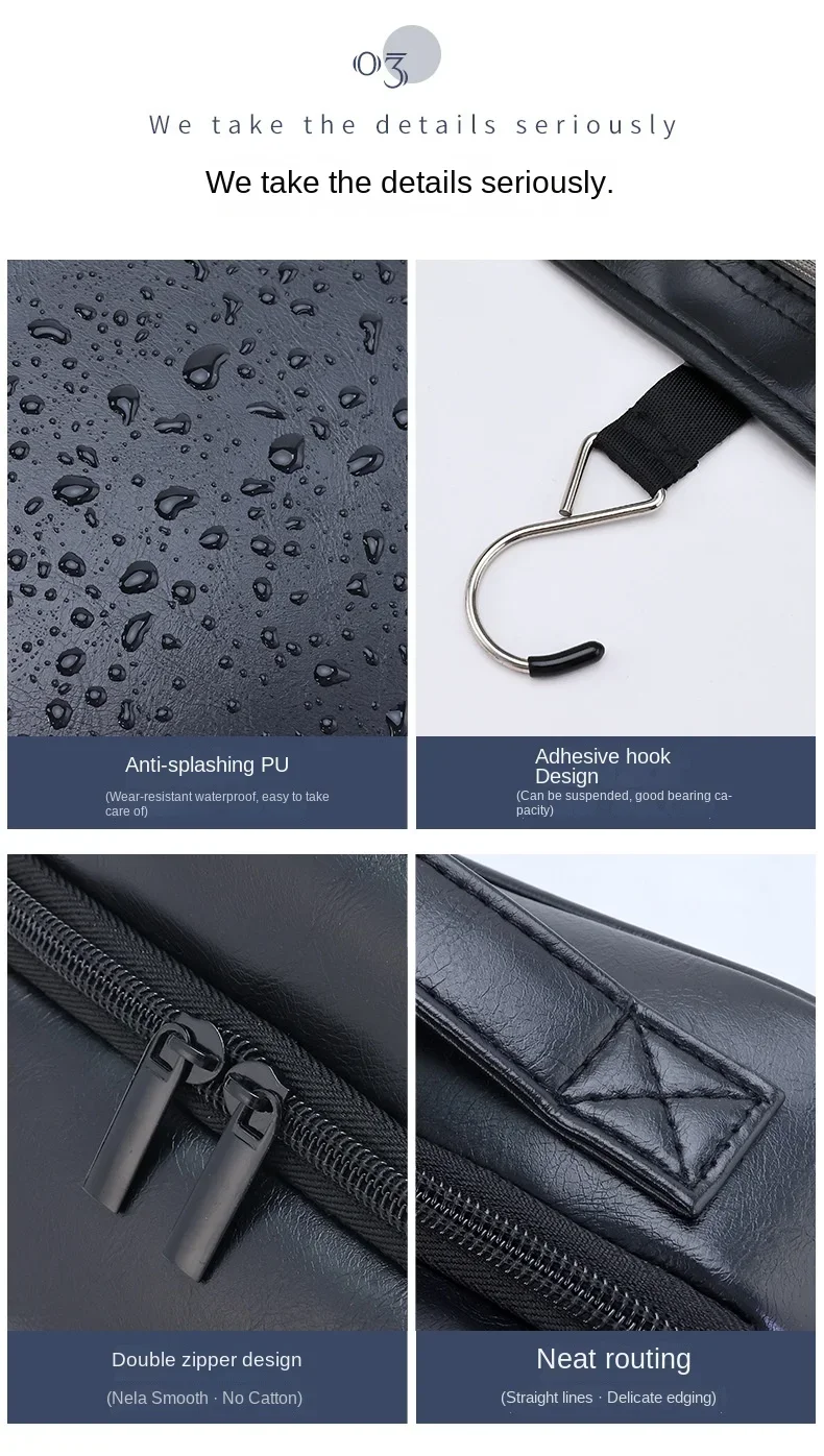 Men's Cosmetic Bags Travel Essentials Cosmetics Organizer Foldable Hanging Storage Bag Clear Waterproof Luxury Makeup Bag