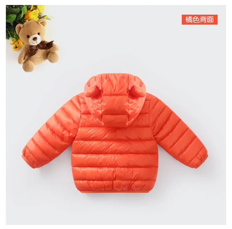 Winter Baby Children Coats Down Cotton Jackets For Toddler Boys Kids Warm Outerwear Cartoon Ears Baby Girls Hooded Down Jacket