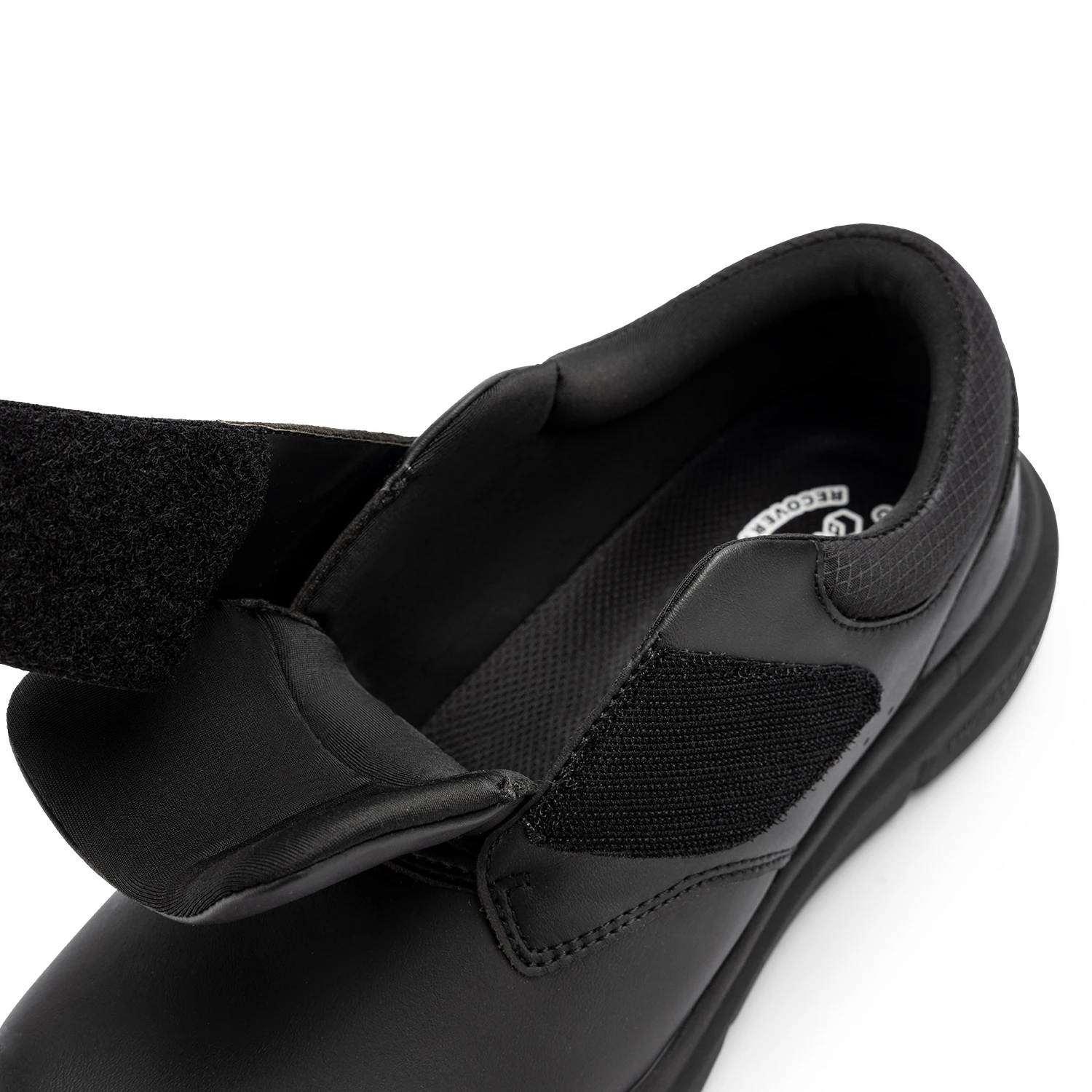FitVille Men's Leather Shoes Diabetic Shoes Extra Wide Slip On Shoes for Orthopedic Toes Swollen Feet Non-Slip Lightweight