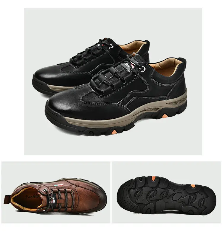 2024 Business Comfort Men's Shoes Simple versatile leather footwear Casual outdoor anti slip loafers male new comfortable flat